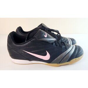 Nike Premier FGR Indoor Soccer Sneakers Women's US 9 Shoes Black/Pink Stripes